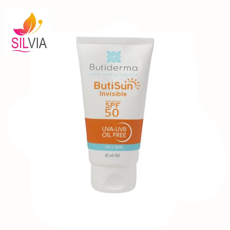 کرم ضد آفتاب بی رنگ پوست چرب SPF50 بیوتی درما 45 میل