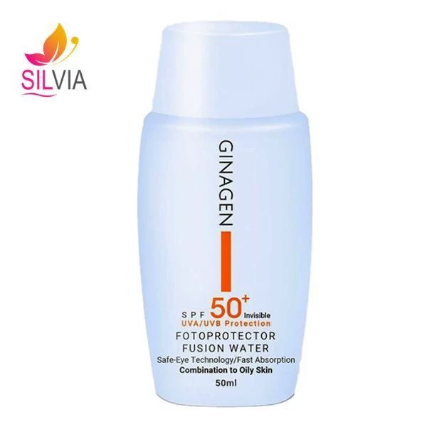 کرم ضد آفتاب بی رنگ پوست چرب و مختلط SPF50 ژیناژن 50 میل