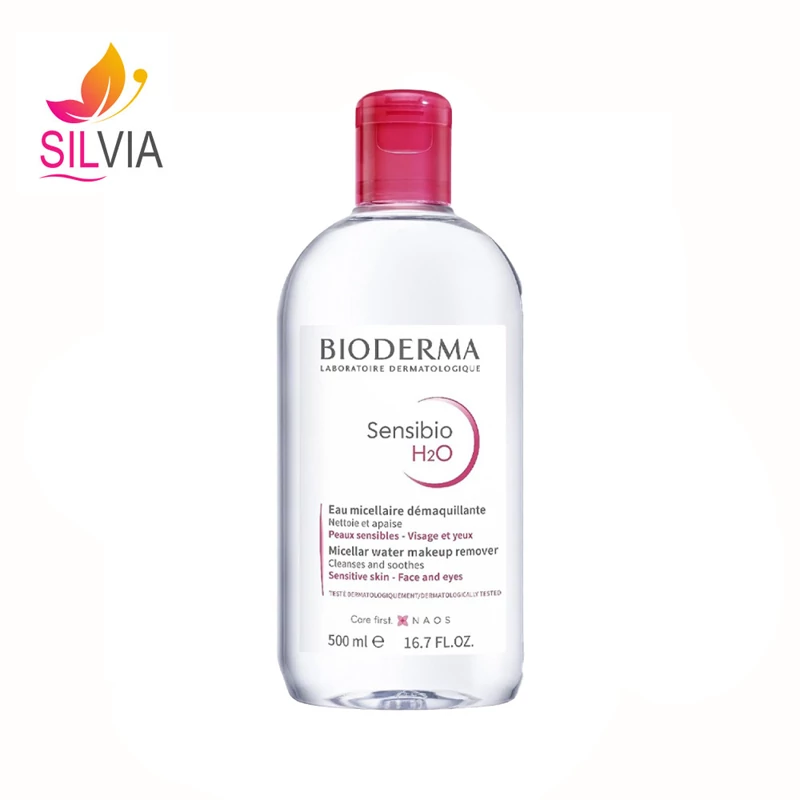 محلول پاک کننده آرایش صورت  مدل Sensibio H2O بایودرما 500 میل