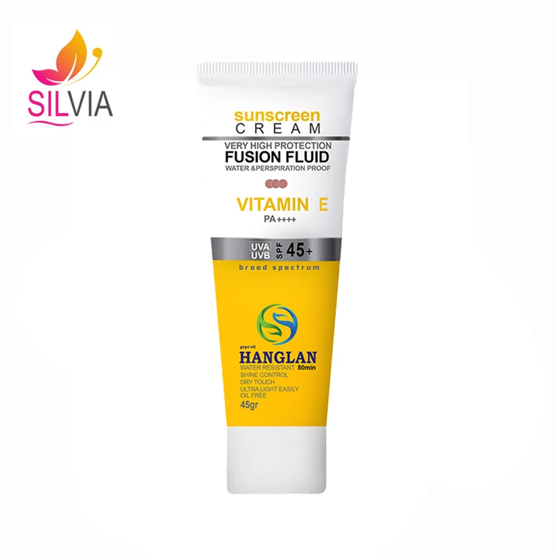 کرم ضد آفتاب ضد لک فلوئیدی بژ نچرال SPF45 هانگلن 45 میل