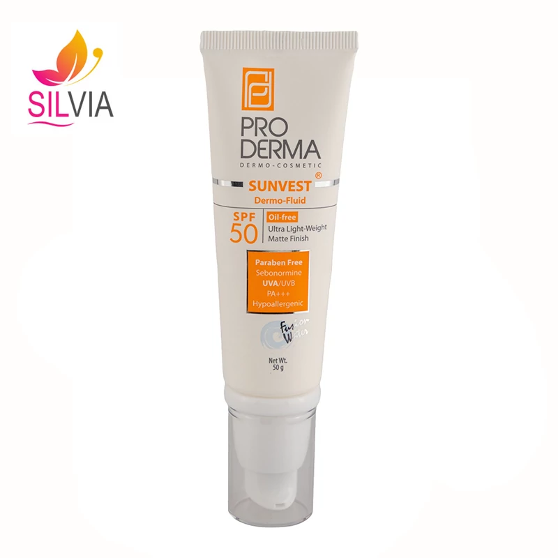 فلوئید ضد آفتاب فاقد چربی SPF50 پوست معمولی تا چرب و جوشدار پرودرما 50 گرم