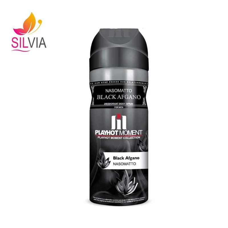 اسپری دئودورانت مردانه پلی هات مومنت مدل Nasomatto Black Afgano