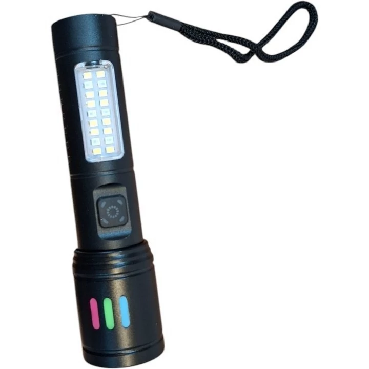 چراغ قوه دستی اسمال سان مدل ZY-625 با نور مهتابی - مشکی مات