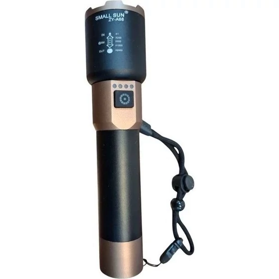 چراغ قوه زومدار اسمال سان A68 برد 500 متر 2 باتری 18650