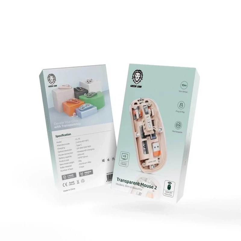 ماوس بی سیم گرین لاین مدل 2 Transparent Mouse
