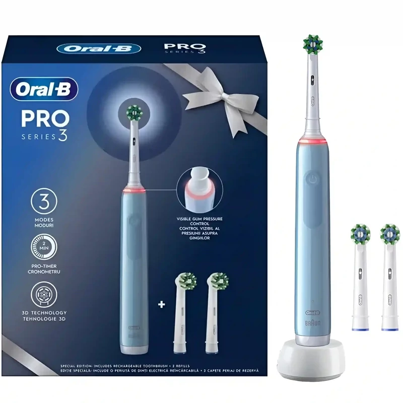 مسواک برقی اورال بی آبی به همراه دو عدد سری اضافه Oral-B Pro Series 3