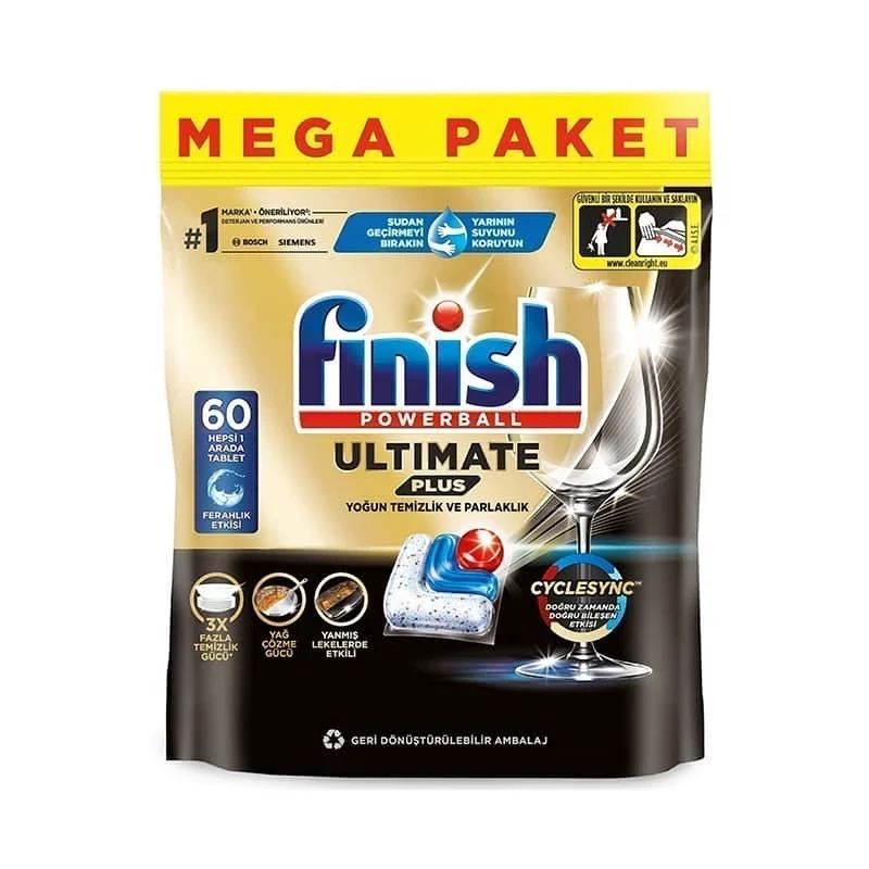قرص ماشین ظرفشویی فینیش التیمیت پلاس 60 عددی finish Ultimate Plus