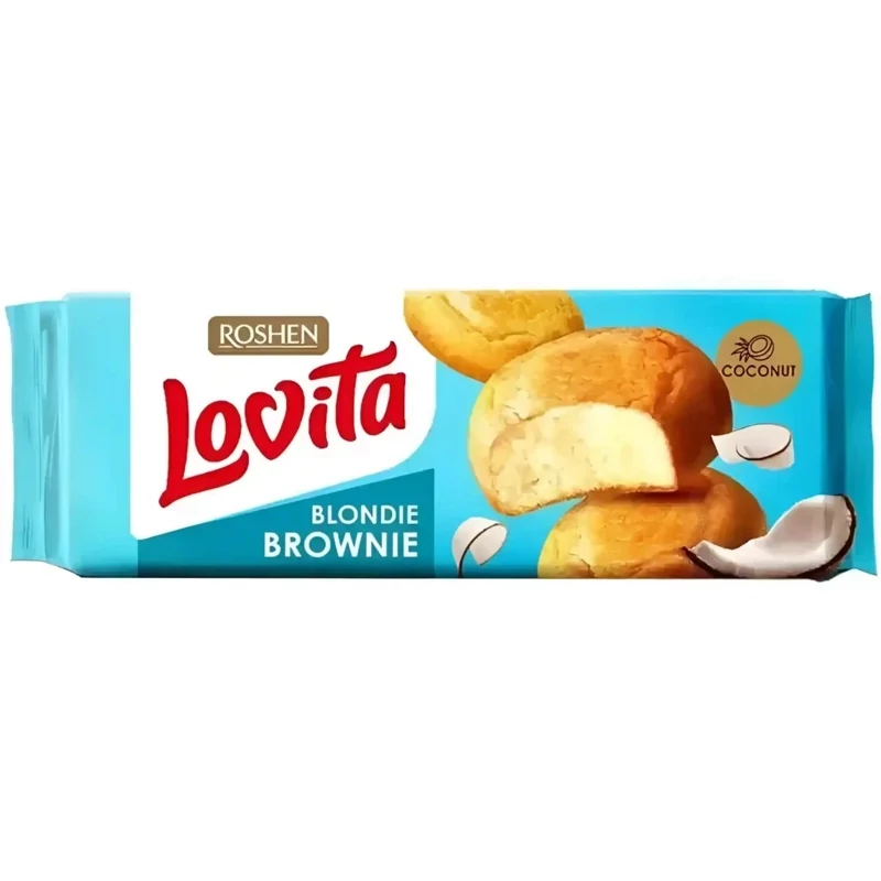 کیک براونی روشن لاویتا نارگیلی Roshen Lovita وزن 152 گرم