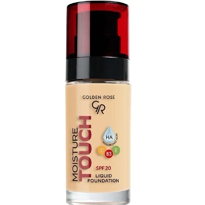 کرم پودر گلدن رز مدل MOISTURE TOUCH شماره 107