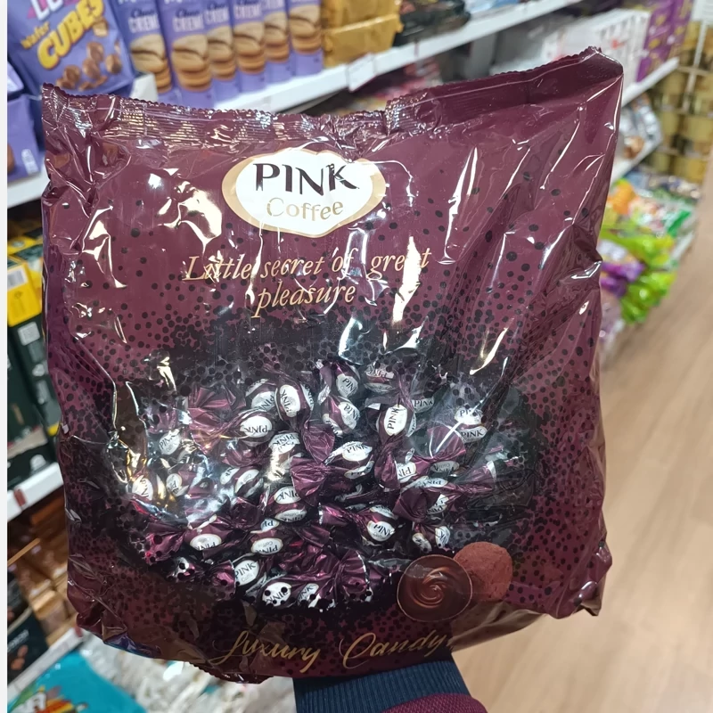 شکلات ترافل پینک با طعم قهوه 1 کیلوگرمیpink truffle