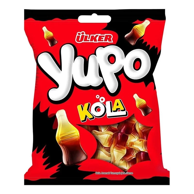 پاستیل اولکر Yupo مدل نوشابه Cola وزن 80گرم