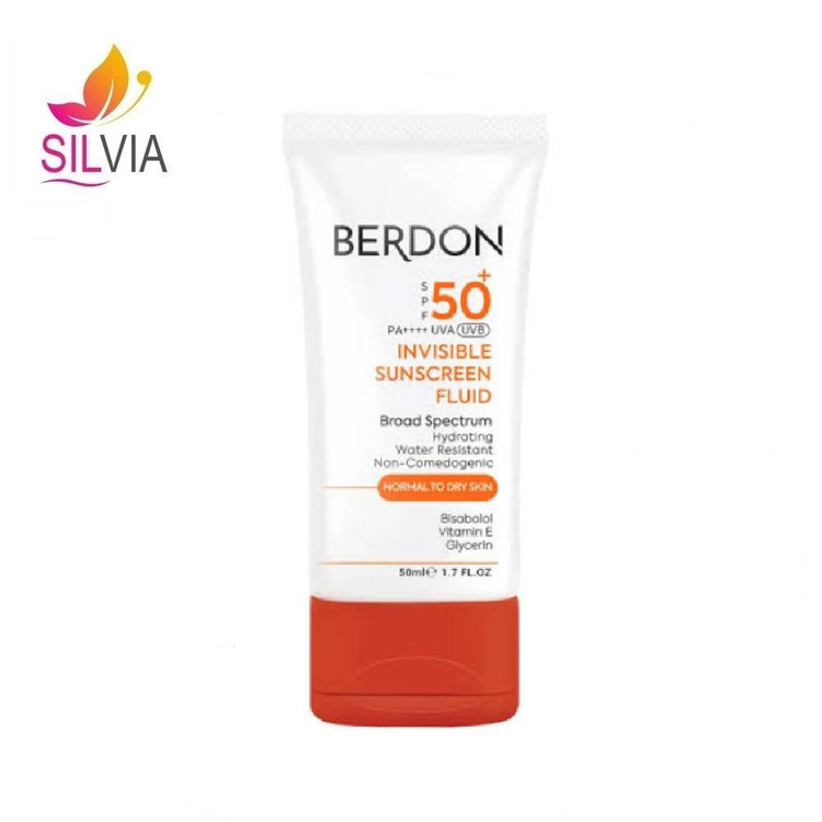 فلوئید ضد آفتاب بی رنگ SPF50 مناسب پوست خشک بردون 50 میل