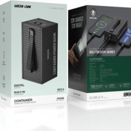 پاوربانک 20000 میلی آمپر 20 وات گرین لاین Green Lion Container 20000mAh Power Bank GNCOTPXPB20BK
