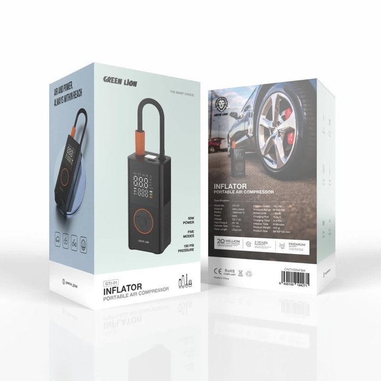 کمپرسور باد قابل حمل GTI-01 گرین Green lion GTI-01 Inflator