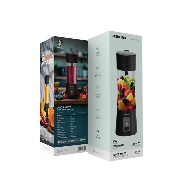 آبمیوه گیر جوس میت 380 میلیلیتری گرین Green Lion Juice Mate Juicer صورتی