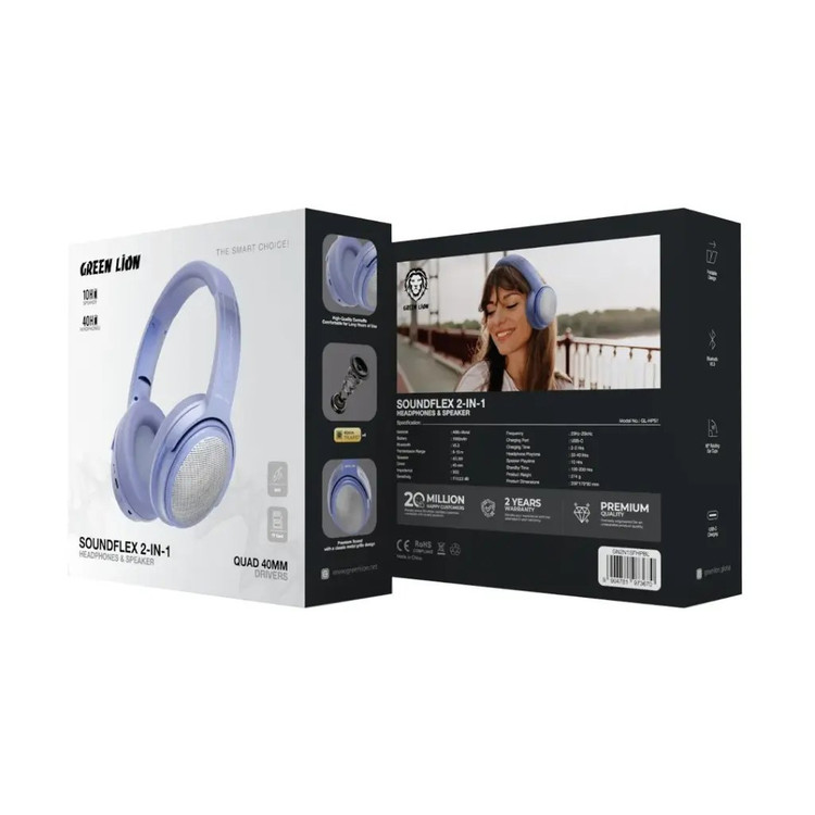 هدفون و بلندگوی دوکاره گرین لاین SOUNDFLEX 2-in-1 آبی
