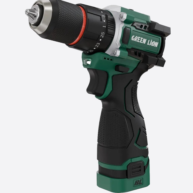 دریل چکشی شارژی گرین لاین GD 15 Pro Drive موتور براشلس 55 نیوتنمتر، دو باتری 18 ولت + ست 24 پارچه