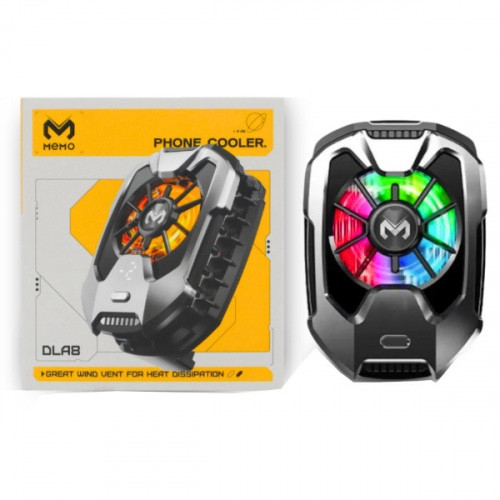 خنک کننده حرفه ای موبایل MEMO DLA8 ، فن 5500 دور + نمایشگر دما + نور RGB