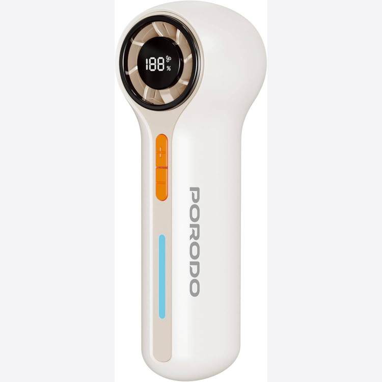پنکه توربو شارژی Porodo Chillo Breeze 100 سرعت، نمایشگر دیجیتال و باتری 3000mAh