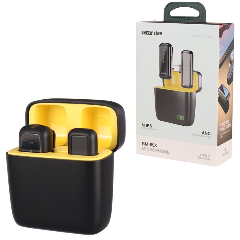 میکروفون یقه ای بی سیم Green Lion GM-65X Type-C
