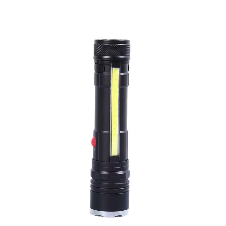 چراغ قوه شارژی T6-26 زومدار COB و XPE نور قدرتمند و شارژ USB