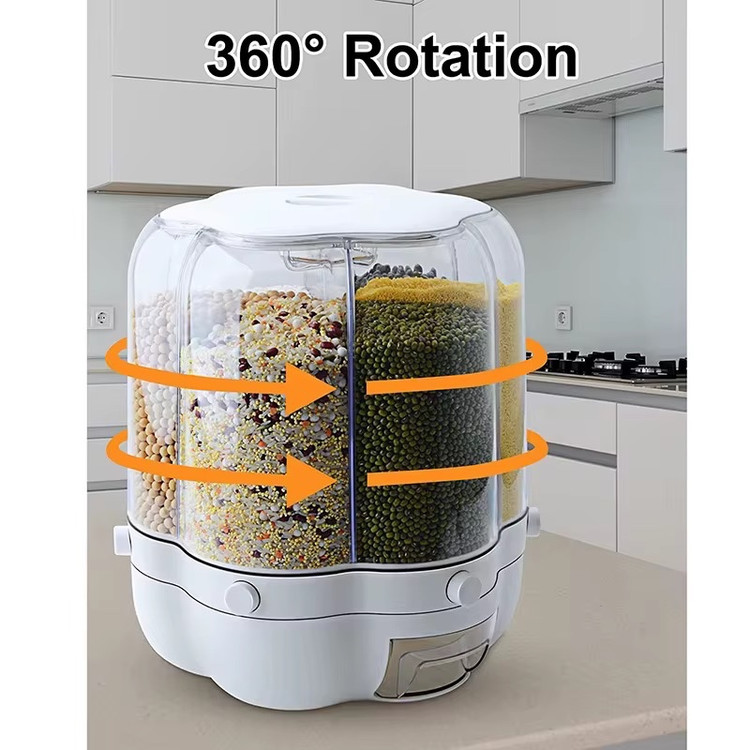 جا حبوباتی چرخشی سایز بزرگ GRAIN با 6 خانه مجزا