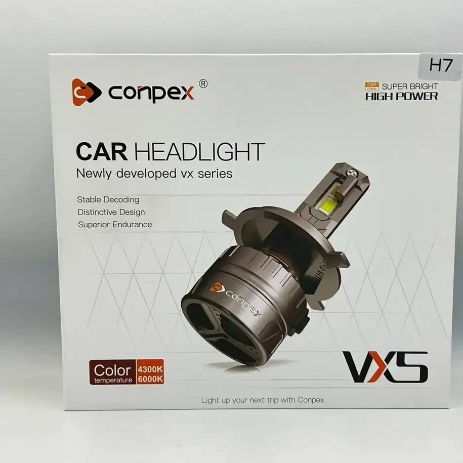 هدلایت CONPEX VX5 پایه H7 نور آفتابی 200 وات