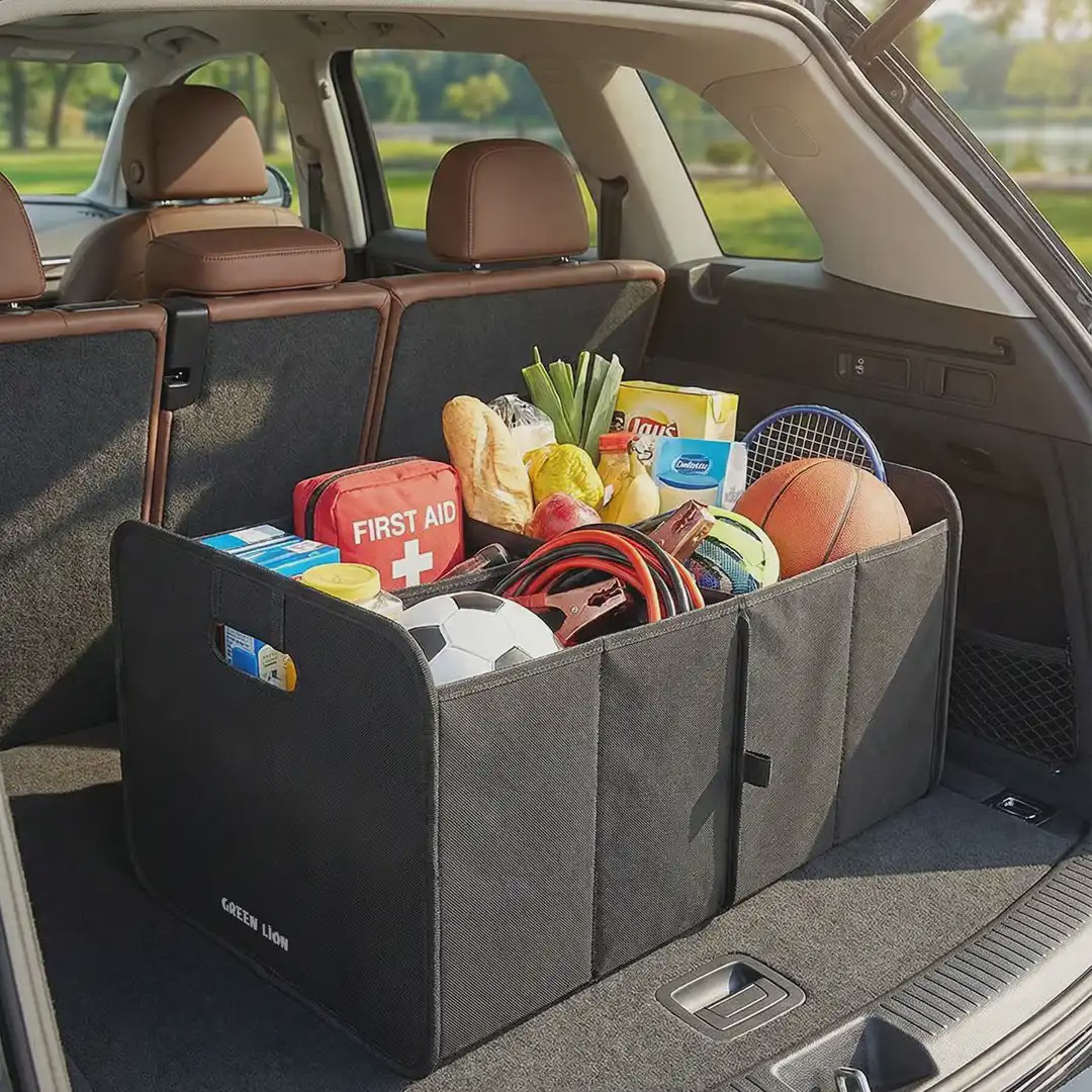 نظم دهنده صندوق عقب خودرو 40 لیتری گرین لاین مدل Green Lion Car Trunk Organizer 40L
