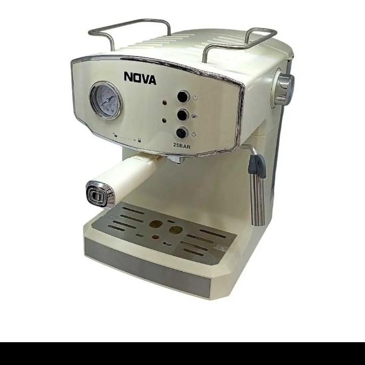 اسپرسوساز نوا NOVA مدل NCM-186 فشار 25 بار، توان 2000 وات، مخزن آب شفاف و نازل بخار