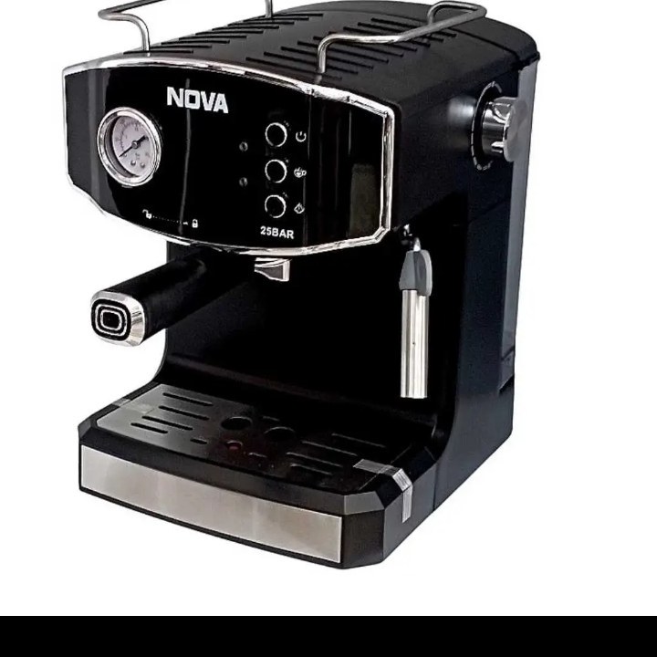 اسپرسوساز نوا NOVA مدل NCM-186 فشار 25 بار، توان 2000 وات، مخزن آب شفاف و نازل بخار