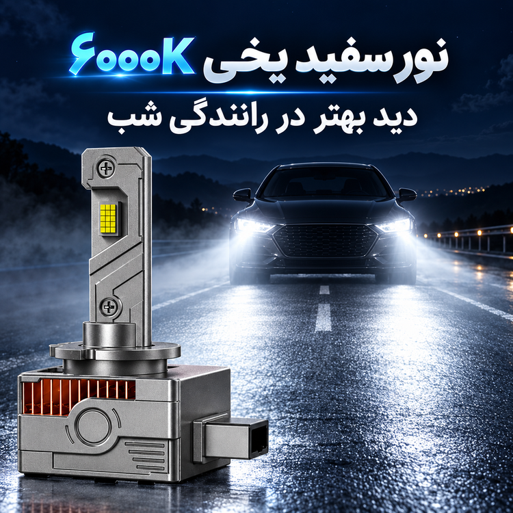هدلایت D4S کانپکس W3 نور سفید یخی، پرتاب قوی و فن خنککننده