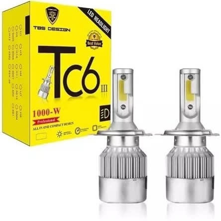 هدلایت توبیز مدل Tc6 پایه H7 نور سفید بسته 2 عددی