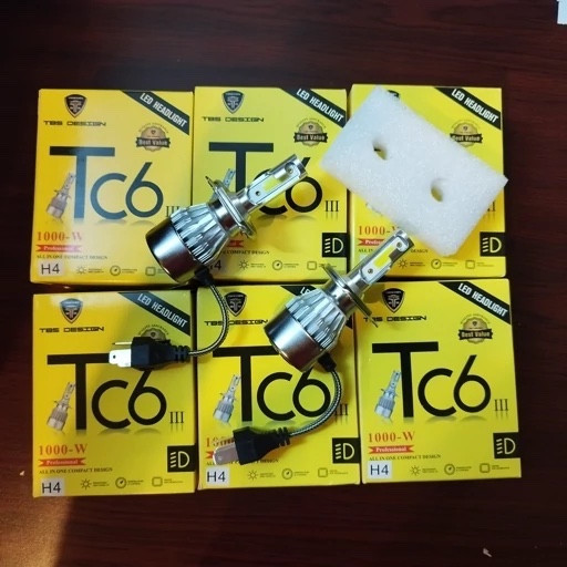 هدلایت توبیز مدل Tc6 پایه H7 نور سفید بسته 2 عددی