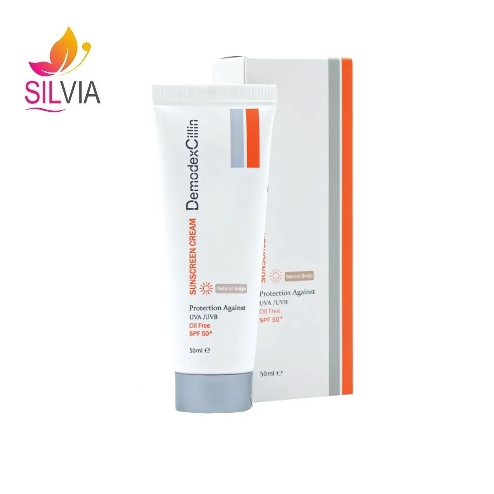کرم ضد آفتاب دمودکسیلین رنگ بژ طبیعی SPF50 حجم 50 میل