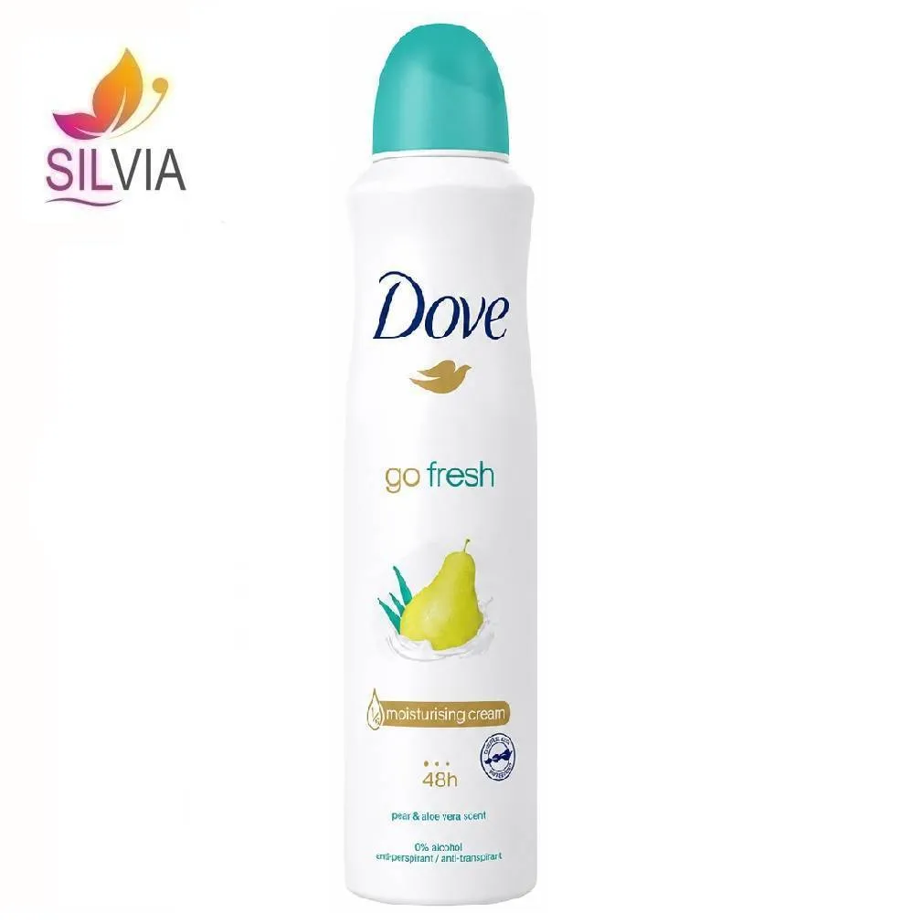 اسپری ضد تعریق زنانه رایحه گلابی و آلوئه ورا مدل Go Fresh داو DOVE حجم 250 میل