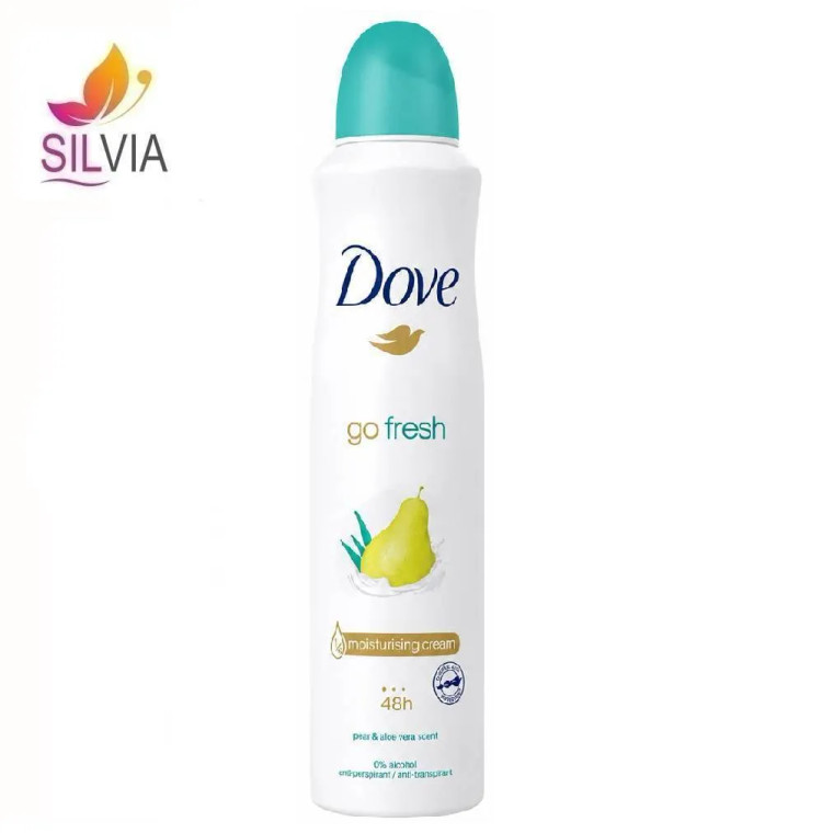 اسپری ضد تعریق زنانه رایحه گلابی و آلوئه ورا مدل Go Fresh داو DOVE حجم 250 میل