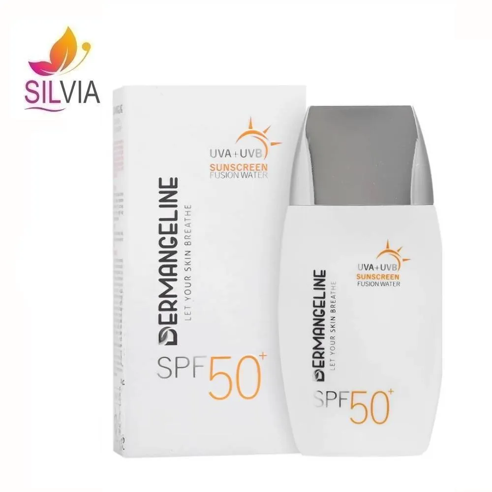 کرم ضد آفتاب فیوژن واتر بیرنگ SPF50 درم انجلین DERMANGELINE حجم 50 میل