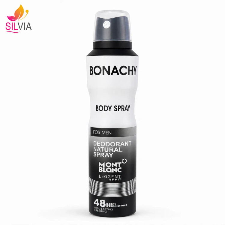 اسپری ضد تعریق بدن مدل Mont Blanc Legend Spirit مردانه بوناچی BONACHY حجم 250 میل