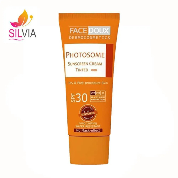 کرم ضدآفتاب رنگی پوست خشک و معمولی فوتوزوم SPF30 فیس دوکس 40 میل