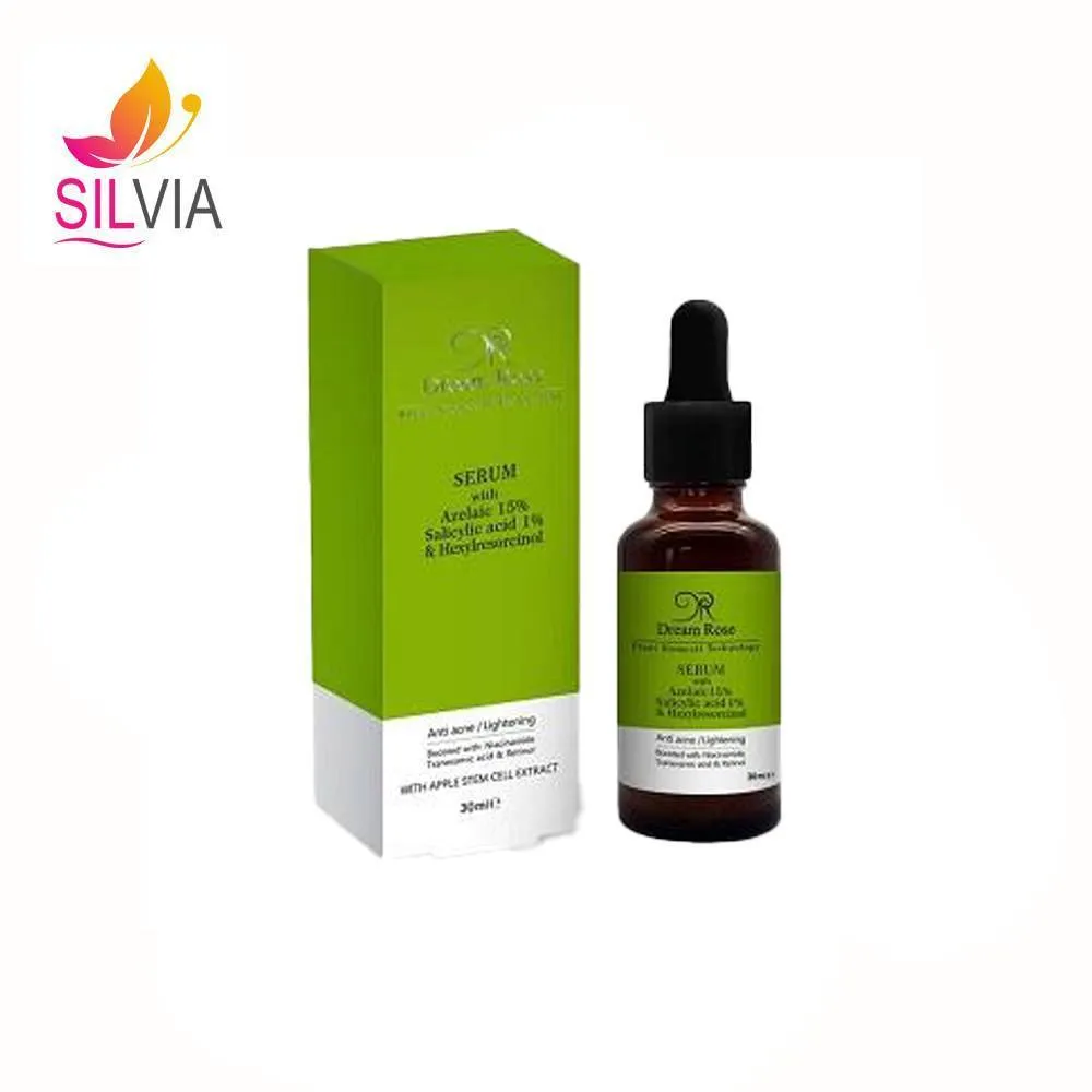 سرم آنتی آکنه و روشن کننده آزلائیک اسید 15% و سالیسیلیک 1% دریم رز 30 میل