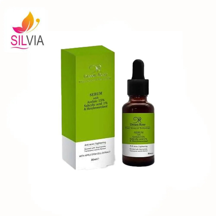 سرم آنتی آکنه و روشن کننده آزلائیک اسید 15% و سالیسیلیک 1% دریم رز 30 میل