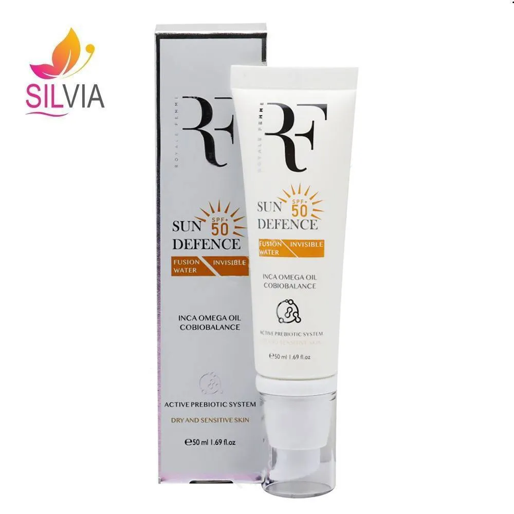کرم ضد آفتاب بدون رنگ فیوژن واتر پوست خشک SPF50 آر اف 50 میل