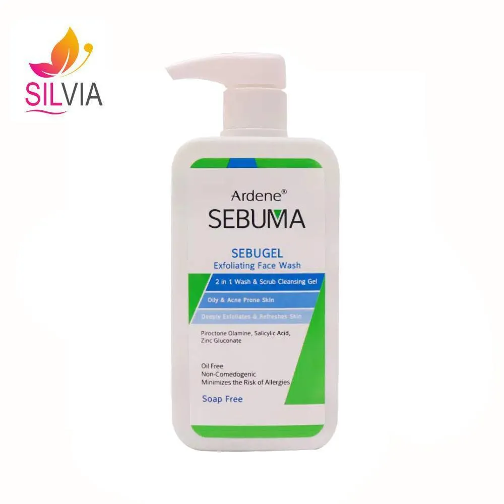 ژل شوینده و ساینده صورت پوست چرب و دارای آکنه سبوما آردن 350 میل