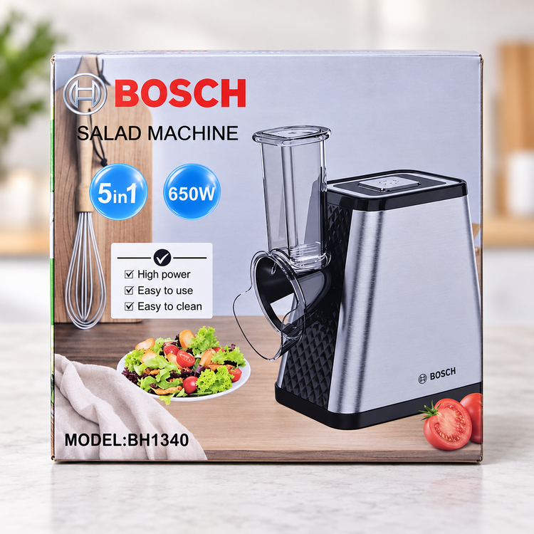 سالادساز برقی بوش مدل BH1340 توان 650 وات 5 کاره با سریهای رنده و برش