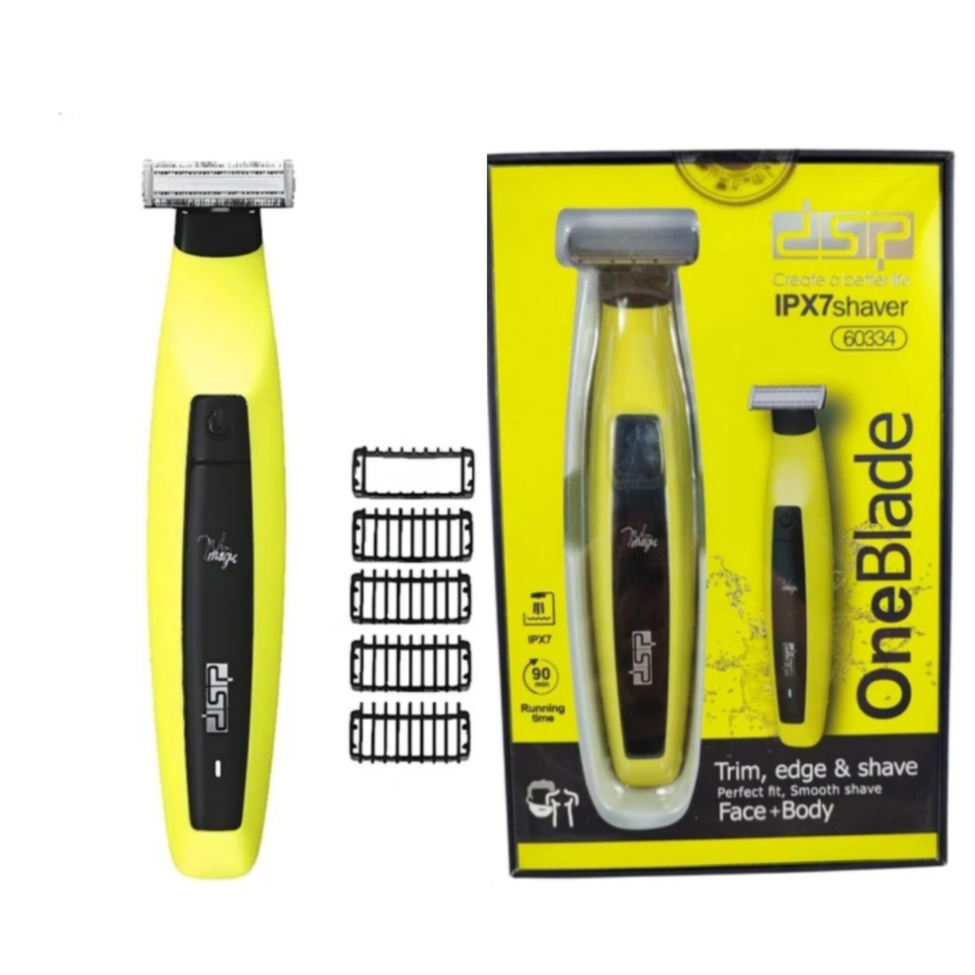 ماشین اصلاح وان بلید بادی گروم شیور اصلاح صورت و بدن dsp 60334 Oneblade دی اس پی