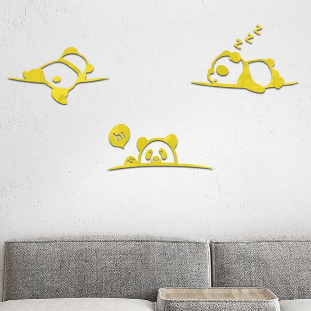 اینه دکوراتیو مدل پاندا مجموعه سه عددی