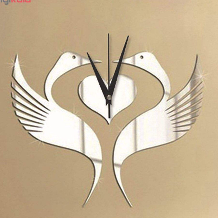 ساعت دیواری استیکری پدیده پلاس مدل قو