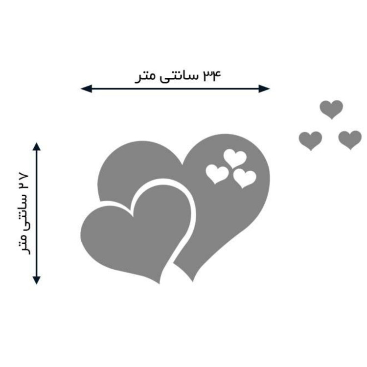 آینه دکوراتیو پدیده پلاس مدل قلب