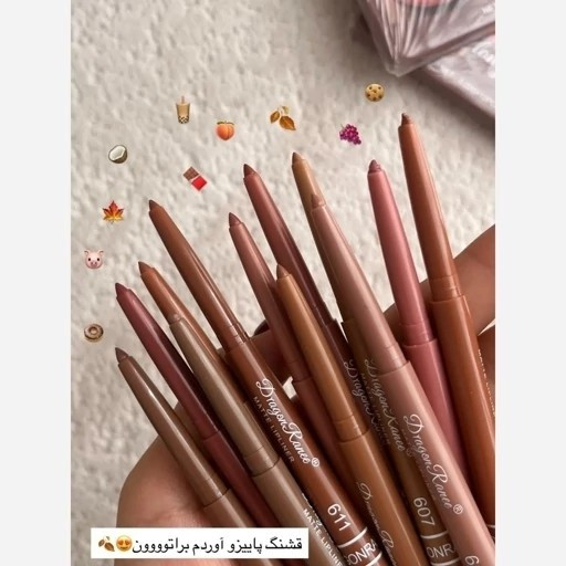 پک 12 عددی خط لب دراگون رانی نود پیچی ( 12 رنگ متنوع)