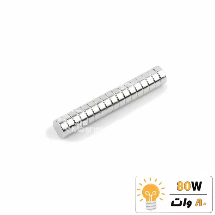 آهنربا گرد (استوانه - دیسک) نیودیمیوم 8x3 ND گرید 42